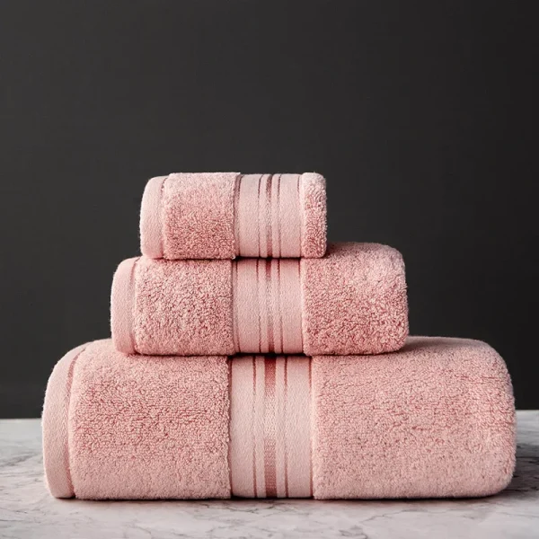 ensemble de serviettes rose