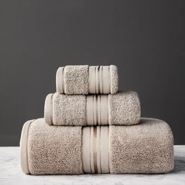 ensemble de serviettes beige