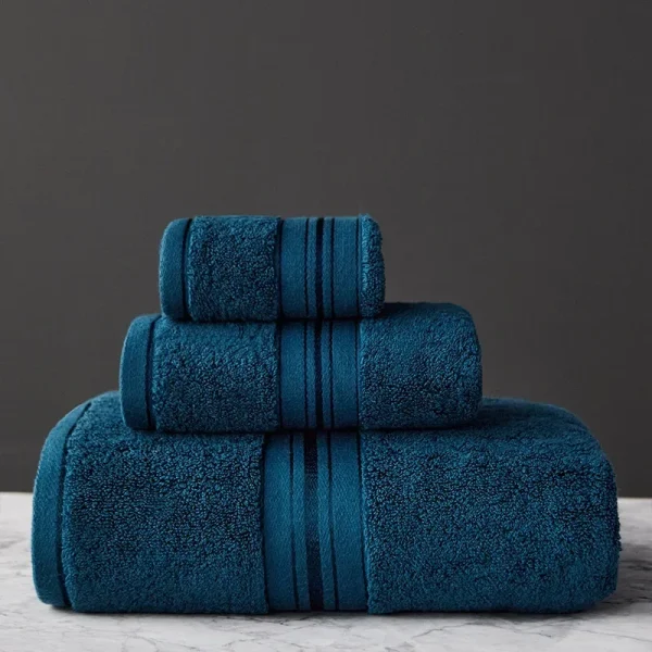 ensemble de serviettes bleu