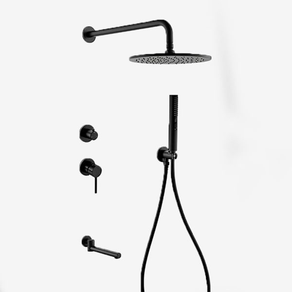 colonne de douche encastrable noire