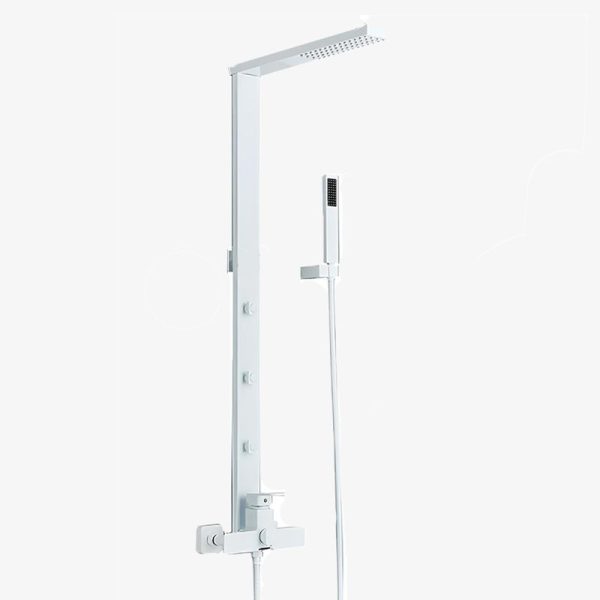 colonne de douche hydromassante blanche