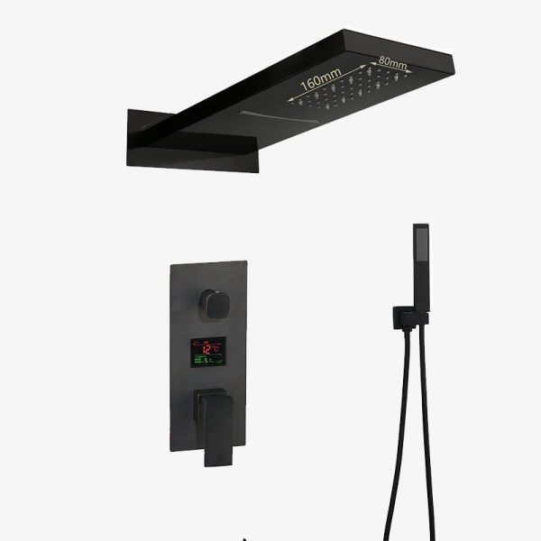 colonne de douche noire led