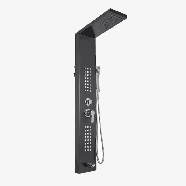 colonne douche hydromassante noire