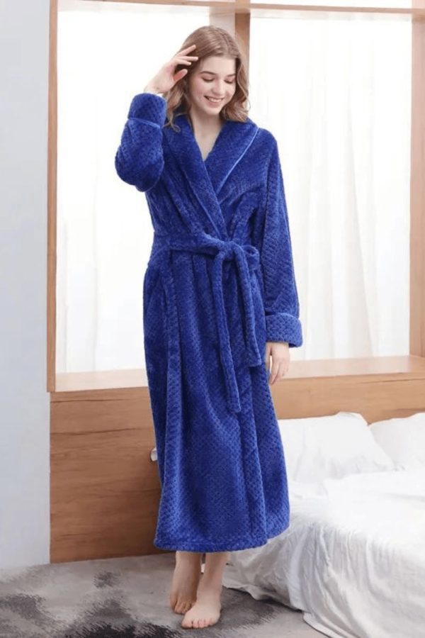 peignoir bleu