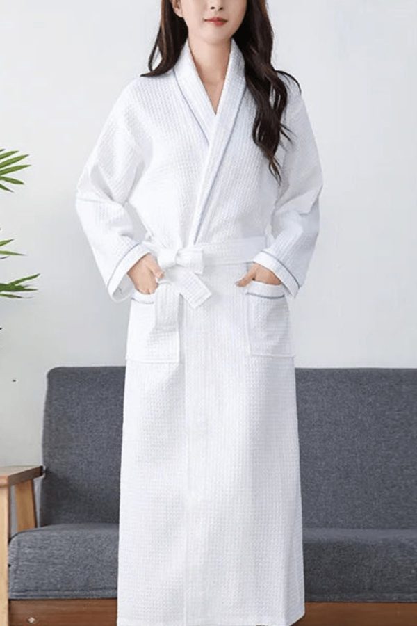 peignoir de bain blanc