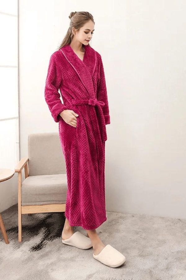 peignoir femme bain coton