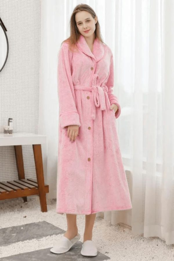 peignoir femme bain long