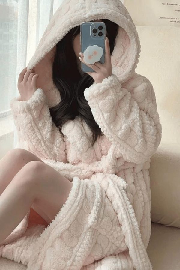 peignoir femme capuche