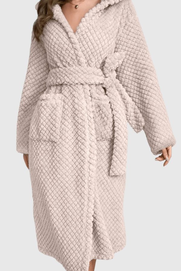 peignoir femme éponge à capuche