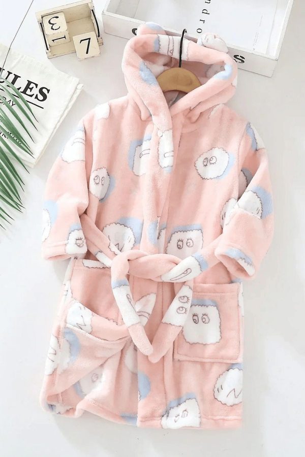 peignoir fille rose