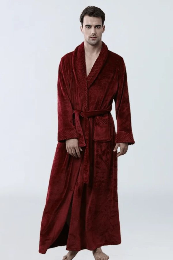 peignoir homme rouge