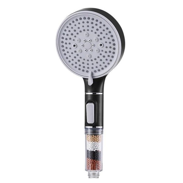 pommeau de douche anti calcaire noir
