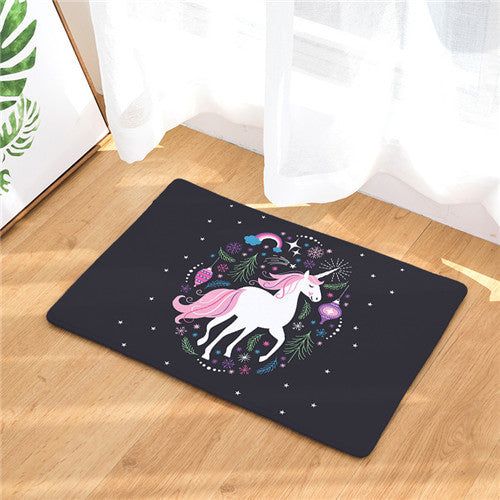 tapis de bain coloré licorne