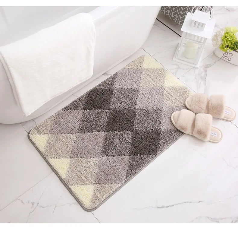 tapis décoratif salle de bain coloré