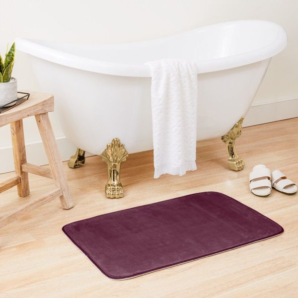 tapis salle de bain bordeaux
