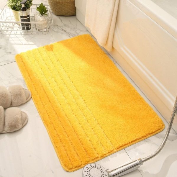 tapis salle de bain jaune