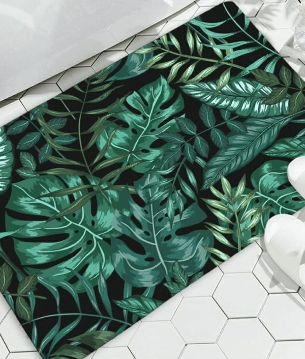 tapis salle de bain jungle