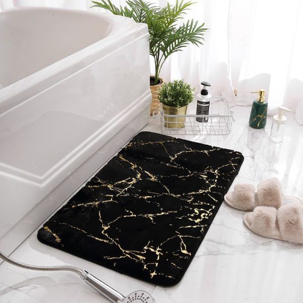 tapis salle de bain noir