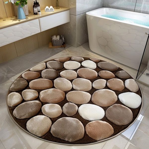 tapis salle de bain rond