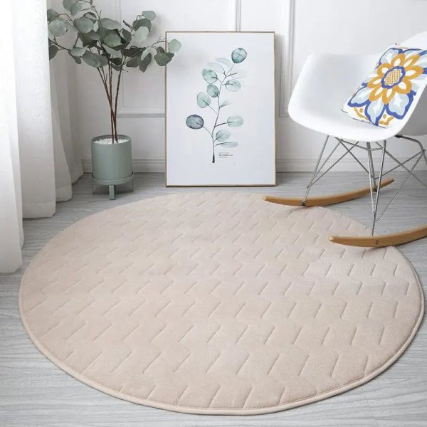 tapis salle de bain rond 100 cm