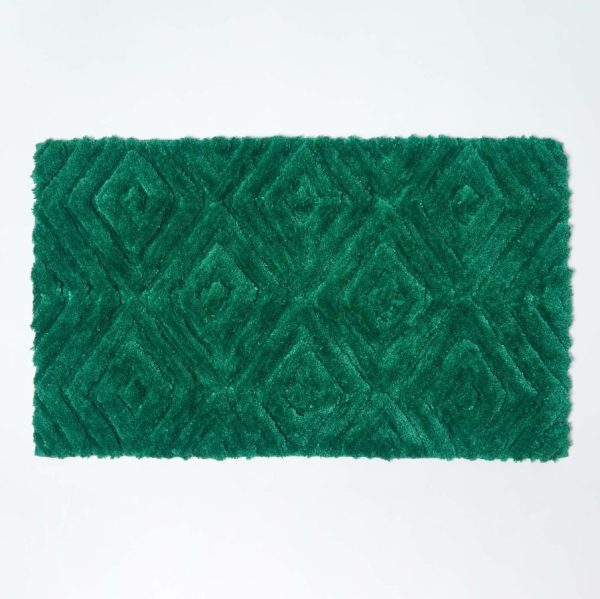 tapis salle de bain vert emeraude